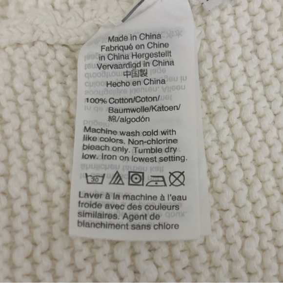 Madewell Ivory Off-White V-Neck Pulliver Sweater Size M - Picture 4 of 5